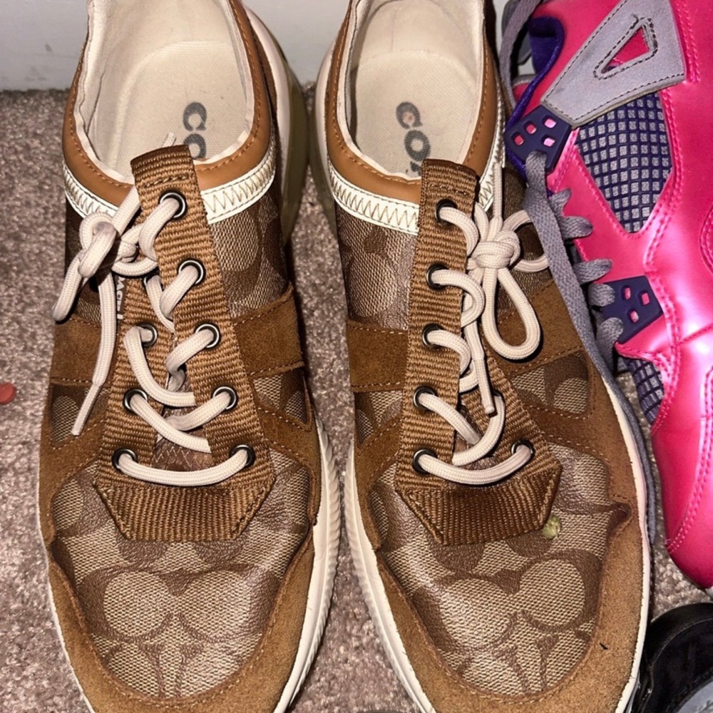 Coach Brown Monogram Sneakers